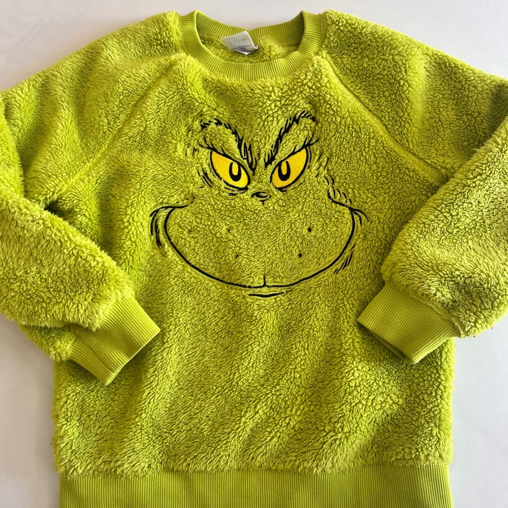 Hanna Andersson Lime Green Grinch Sweatshirt